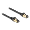 Delock RJ45 Netzwerkkabel Cat.6A Stecker zu Stecker S/FTP schwarz 5 m mit Cat.7 Rohkabel Industrie und Outdoor tauglich