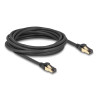 Delock RJ45 Netzwerkkabel Cat.6A Stecker zu Stecker S/FTP schwarz 5 m mit Cat.7 Rohkabel Industrie und Outdoor tauglich