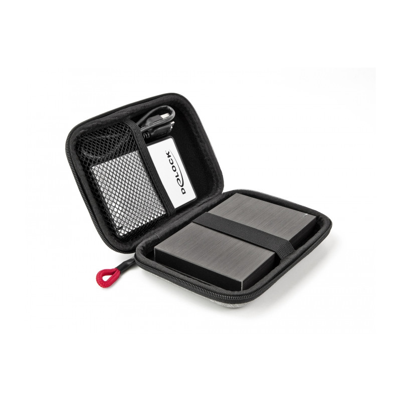 Delock Schutztasche für 2.5″ SSDs, externe Gehäuse oder Festplatten bis 12 x 8 x 2 cm