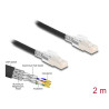 Delock RJ45 Netzwerkkabel Cat.6A S/FTP mit Secure Clips Set 2 m schwarz