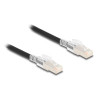 Delock RJ45 Netzwerkkabel Cat.6A S/FTP mit Secure Clips Set 5 m schwarz