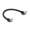 Delock RJ45 Netzwerkkabel Cat.6A S/FTP 45° nach oben gewinkelt 0,25 m schwarz