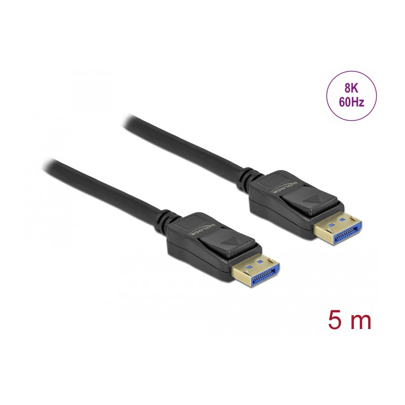 Delock DisplayPort Kabel 8K 60 Hz 40 Gbps 5 m