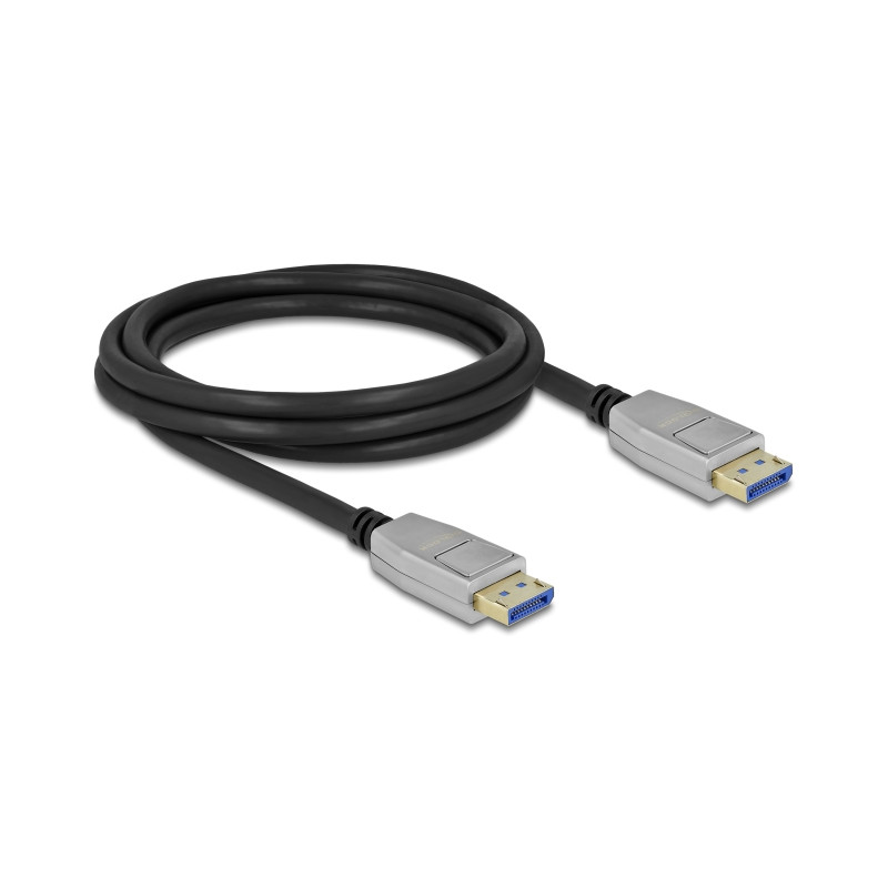 Delock DisplayPort Kabel 10K 60 Hz 54 Gbps Metallgehäuse 2 m