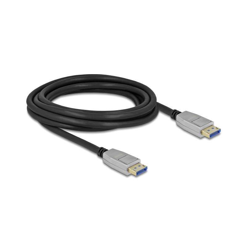Delock DisplayPort Kabel 10K 60 Hz 54 Gbps Metallgehäuse 3 m