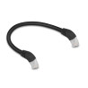 Delock RJ45 Netzwerkkabel Cat.6A S/FTP 45° nach unten gewinkelt 0,25 m schwarz