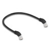 Delock RJ45 Netzwerkkabel Cat.6A S/FTP 45° nach unten gewinkelt 0,5 m schwarz