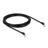 Delock RJ45 Netzwerkkabel Cat.6A S/FTP 45° nach unten gewinkelt 3 m schwarz