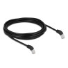 Delock RJ45 Netzwerkkabel Cat.6A S/FTP 45° nach unten gewinkelt 5 m schwarz