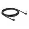 Delock RJ45 Netzwerkkabel Cat.6A S/FTP Slim 90° unten / unten gewinkelt 3 m schwarz