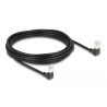 Delock RJ45 Netzwerkkabel Cat.6A S/FTP Slim 90° unten / unten gewinkelt 5 m schwarz