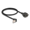 Delock Netzwerk Verlängerungskabel S/FTP RJ45 Stecker 90° gewinkelt zu RJ45 Einbaubuchse Cat.6A 0,5 m schwarz