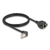 Delock Netzwerk Verlängerungskabel S/FTP Stecker RJ45 Stecker 90° gewinkelt zu RJ45 Einbaubuchse Cat.6A 1 m schwarz
