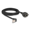 Delock Netzwerk Verlängerungskabel S/FTP Stecker RJ45 Stecker 90° gewinkelt zu RJ45 Einbaubuchse Cat.6A 3 m schwarz