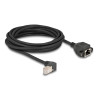 Delock Netzwerk Verlängerungskabel S/FTP Stecker RJ45 Stecker 90° gewinkelt zu RJ45 Einbaubuchse Cat.6A 5 m schwarz