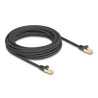 Delock RJ45 Netzwerkkabel mit Geflechtmantel Cat.6A S/FTP Stecker zu Stecker 7,5 m schwarz