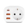 Delock Schutzkontakt-Steckdose mit Kindersicherung und USB PD Ladegerät 20 W