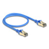 Delock RJ45 Netzwerkkabel Cat.8.1 F/FTP Slim 0,5 m blau