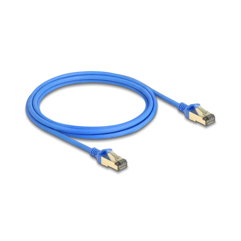 Delock RJ45 Netzwerkkabel Cat.8.1 F/FTP Slim 2 m blau