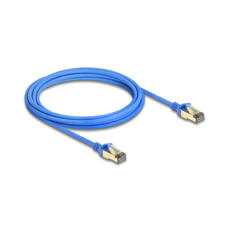 Delock RJ45 Netzwerkkabel Cat.8.1 F/FTP Slim 3 m blau