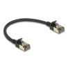 Delock RJ45 Netzwerkkabel Cat.8.1 F/FTP Slim Pro 0,25 m schwarz