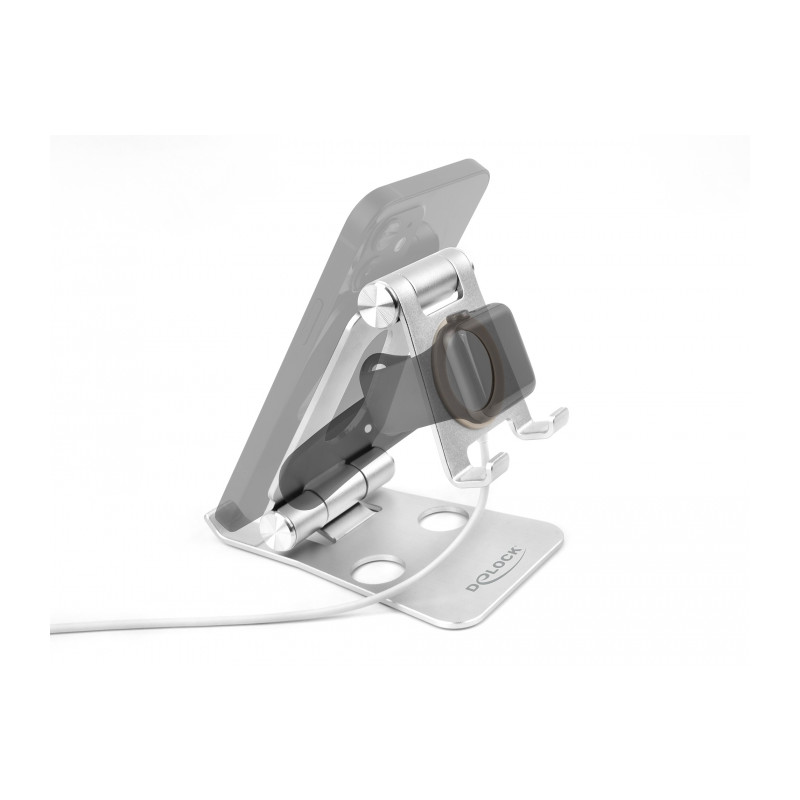 Delock Smartphone und Smartwatch Standhalterung verstellbar schwarz