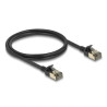 Delock RJ45 Netzwerkkabel Cat.8.1 F/FTP Slim Pro 1 m schwarz