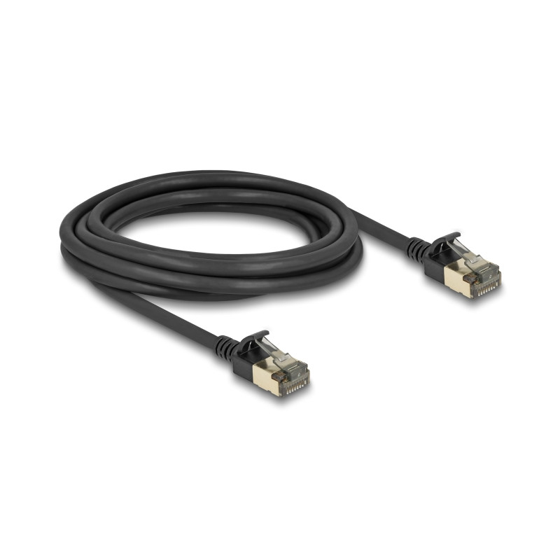 Delock RJ45 Netzwerkkabel Cat.8.1 F/FTP Slim Pro 3 m schwarz