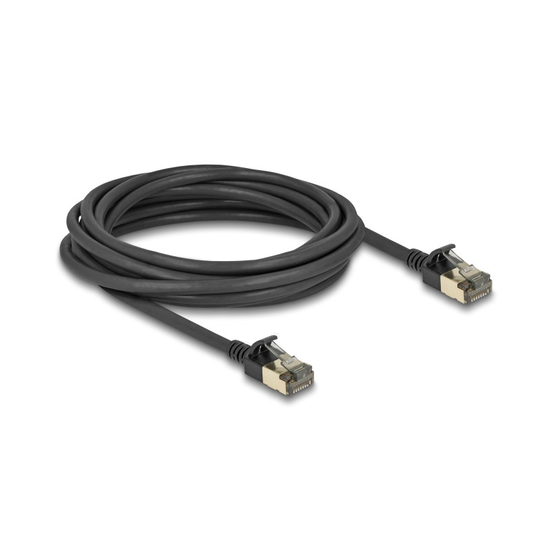 Delock RJ45 Netzwerkkabel Cat.8.1 F/FTP Slim Pro 5 m schwarz