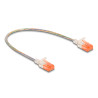 Delock RJ45 Netzwerkkabel Cat.6A U/UTP Slim 0,3 m transparent