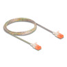Delock RJ45 Netzwerkkabel Cat.6A U/UTP Slim 2 m transparent