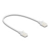 Delock RJ45 Netzwerkkabel Cat.6A Stecker zu Stecker mit robuster Rastnase Industrietauglich U/UTP Slim 0,3 m weiß