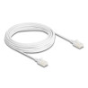 Delock RJ45 Netzwerkkabel Cat.6A Stecker zu Stecker mit robuster Rastnase Industrietauglich U/UTP Slim 5 m weiß