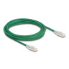Delock RJ45 Netzwerkkabel Cat.6A Stecker zu Stecker mit gebogener Rastnase U/FTP Slim 5 m grün