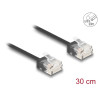 Delock RJ45 Netzwerkkabel Cat.6 UTP Ultra Slim 0,3 m schwarz mit kurzen Steckern