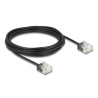Delock RJ45 Netzwerkkabel Cat.6 UTP Ultra Slim 5 m schwarz mit kurzen Steckern