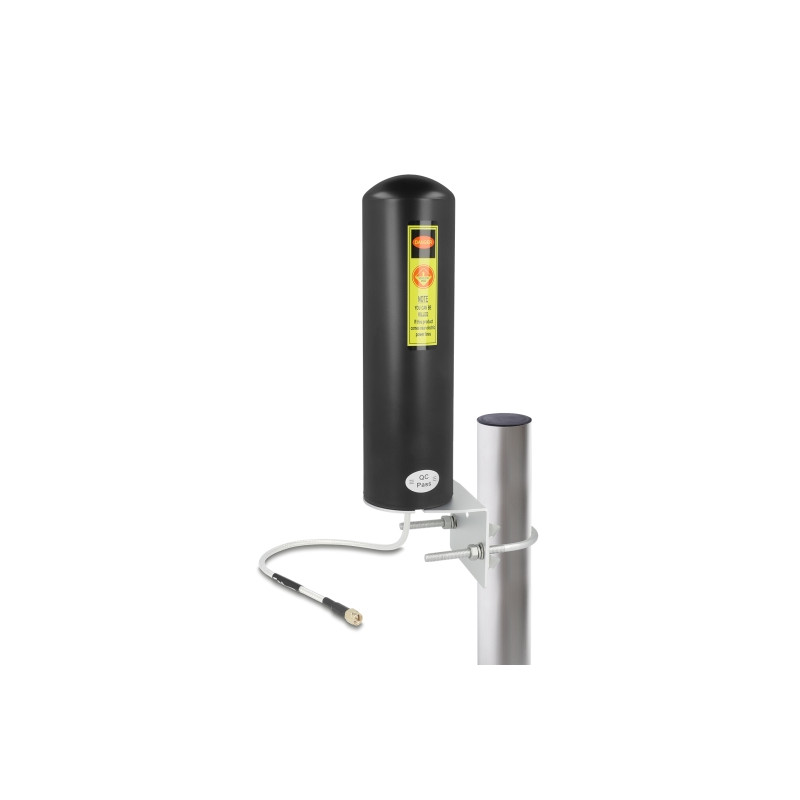 Delock 5G LTE Antenne SMA Stecker 3 - 5 dBi starr omnidirektional Wand- und Mastmontage outdoor schwarz