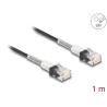 Delock RJ45 Netzwerkkabel mit doppeltem Knickschutz Cat.6A UTP Slim 1 m schwarz