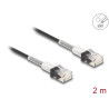 Delock RJ45 Netzwerkkabel mit doppeltem Knickschutz Cat.6A UTP Slim 2 m schwarz