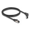 Delock RJ45 Netzwerkkabel Cat.8.1 S/FTP 90° oben gewinkelt / gerade 1 m schwarz