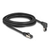 Delock RJ45 Netzwerkkabel Cat.8.1 S/FTP 90° oben gewinkelt / gerade 3 m schwarz