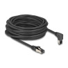 Delock RJ45 Netzwerkkabel Cat.8.1 S/FTP 90° oben gewinkelt / gerade 10 m schwarz
