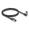 Delock RJ45 Netzwerkkabel Cat.8.1 S/FTP 90° unten gewinkelt / gerade 1 m schwarz