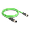 Delock M12 Kabel A-kodiert 8 Pin Stecker zu Buchse PUR (TPU) 1 m