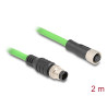 Delock M12 Kabel A-kodiert 8 Pin Stecker zu Buchse PUR (TPU) 2 m