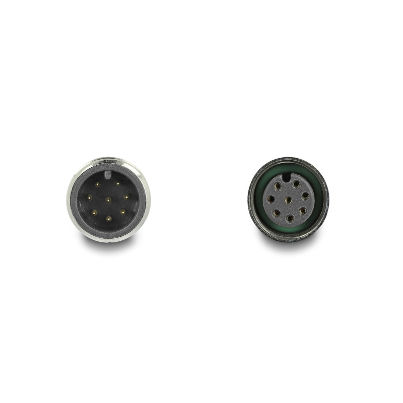 Delock M12 Kabel A-kodiert 8 Pin Stecker zu Buchse PUR (TPU) 2 m
