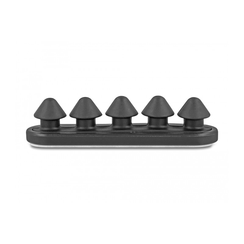Delock Kabelhalter mit 5 Durchführungen selbstklebend schwarz Set 2 Stück