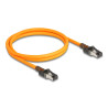 Delock RJ45 Netzwerkkabel mit USB Type-C™ Portfinder Funktion Self Tracing Cat.6A S/FTP 1 m orange