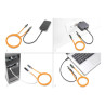 Delock RJ45 Netzwerkkabel mit USB Type-C™ Portfinder Funktion Self Tracing Cat.6A S/FTP 2 m orange