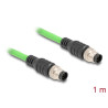 Delock M12 Kabel A-kodiert 8 Pin Stecker zu Stecker PUR (TPU) 1 m